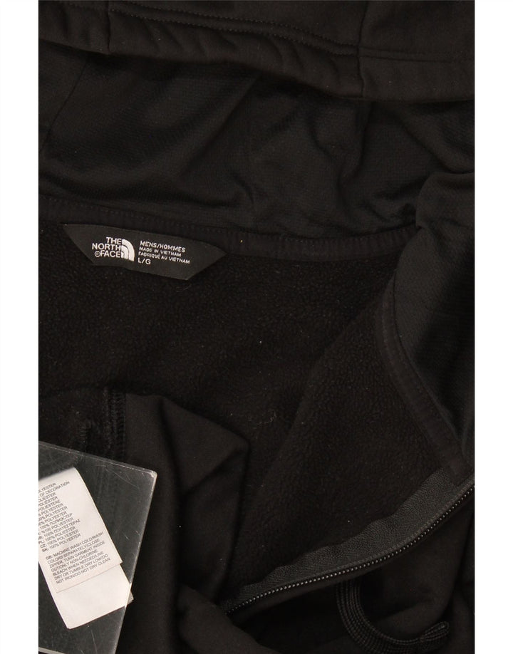 The North Face Herren-Kapuzenpullover mit Reißverschluss, groß, aus schwarzem Polyester