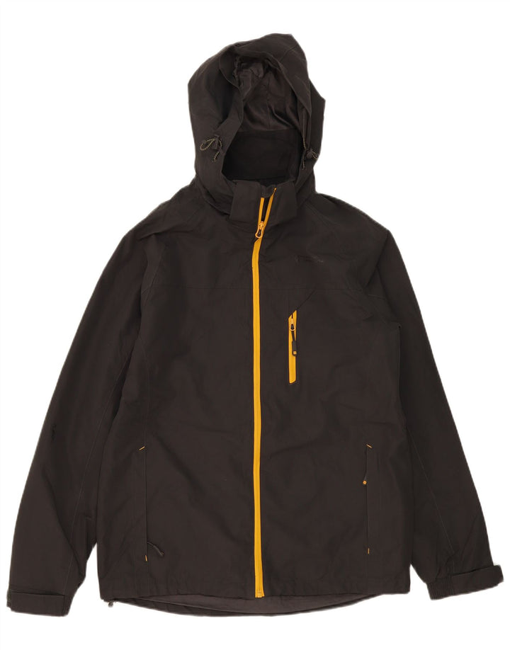 Mountain Warehouse Herren-Regenjacke mit Kapuze, UK 36, Größe S, Schwarz, Polyester
