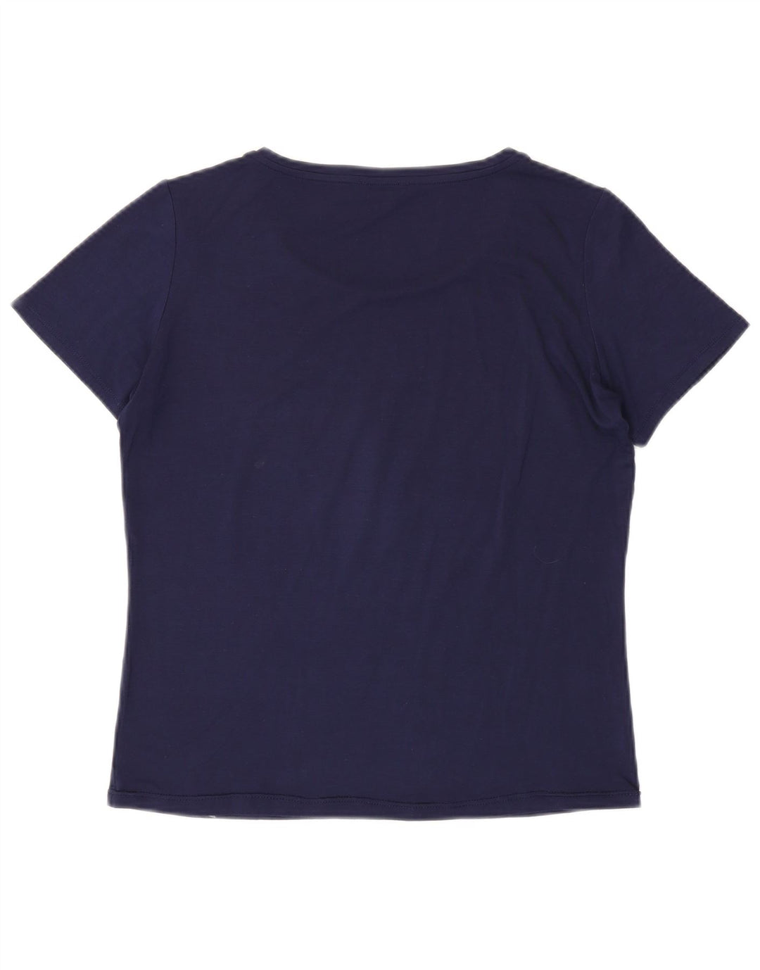 LIU JO Damen Grafik-T-Shirt-Oberteil UK 14 Medium Marineblau mit Blumenmuster