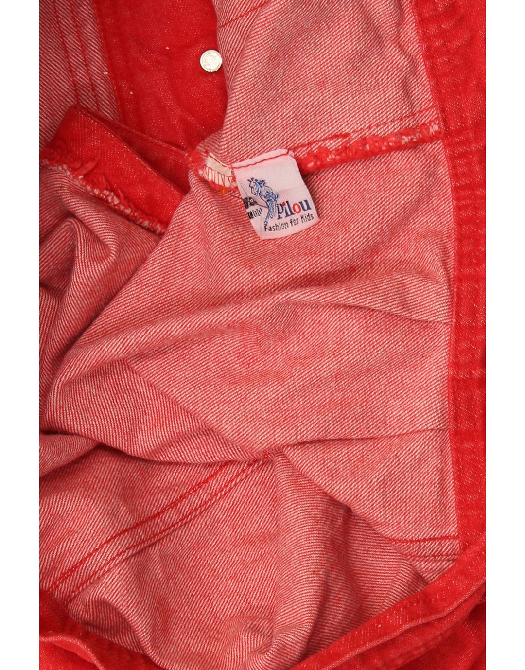 Vintage Jeansweste für Jungen, 15–16 Jahre, rote Baumwolle