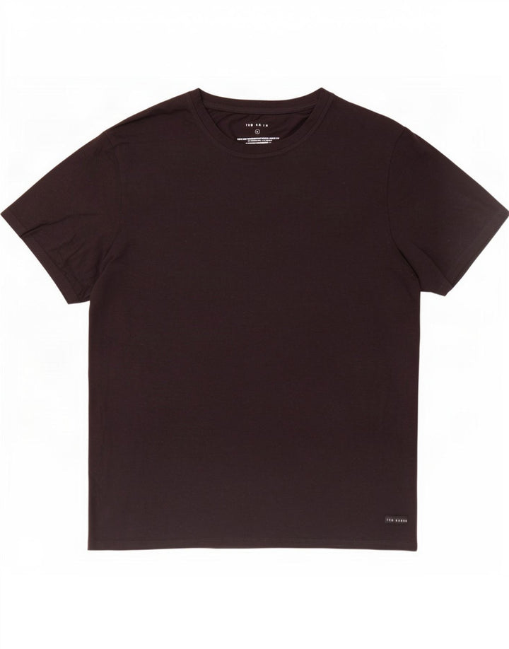 Ted Baker Herren T-Shirt Top Large Schwarz Baumwolle