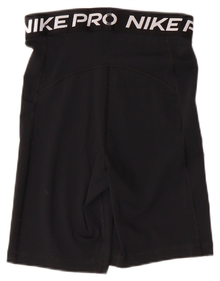 NIKE Damen Dri Fit Graphic Sport Shorts UK 4 XS Schwarz Polyester