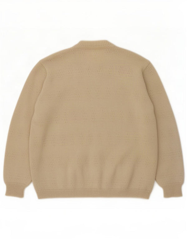 Vintage Damen Cardigan Pullover UK 18 XL Beige