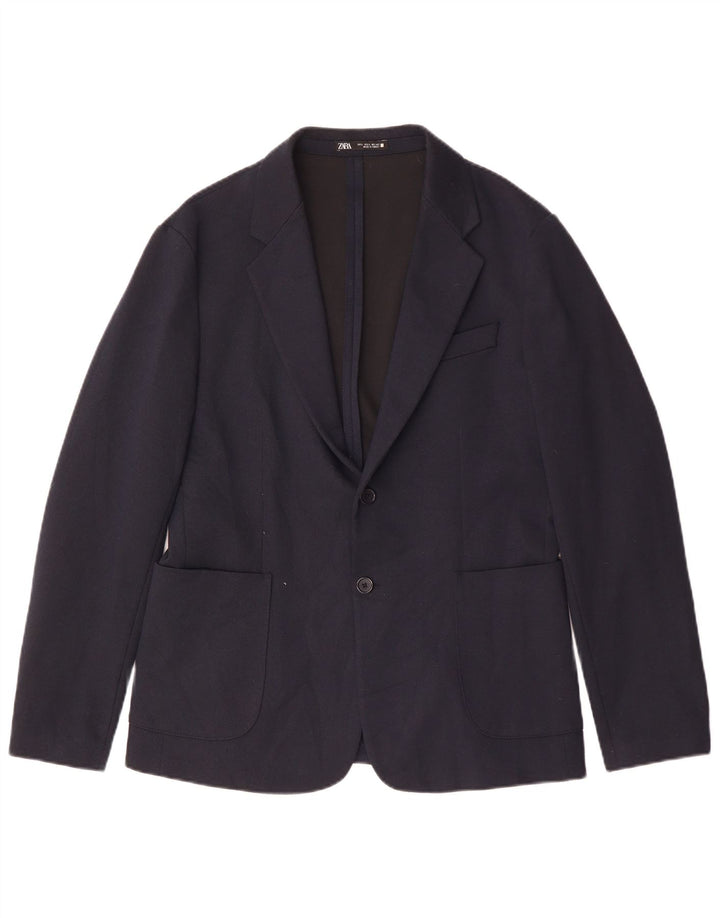 Zara Herren-Blazer mit 2 Knöpfen, Gr. 40, Marineblau, Größe L