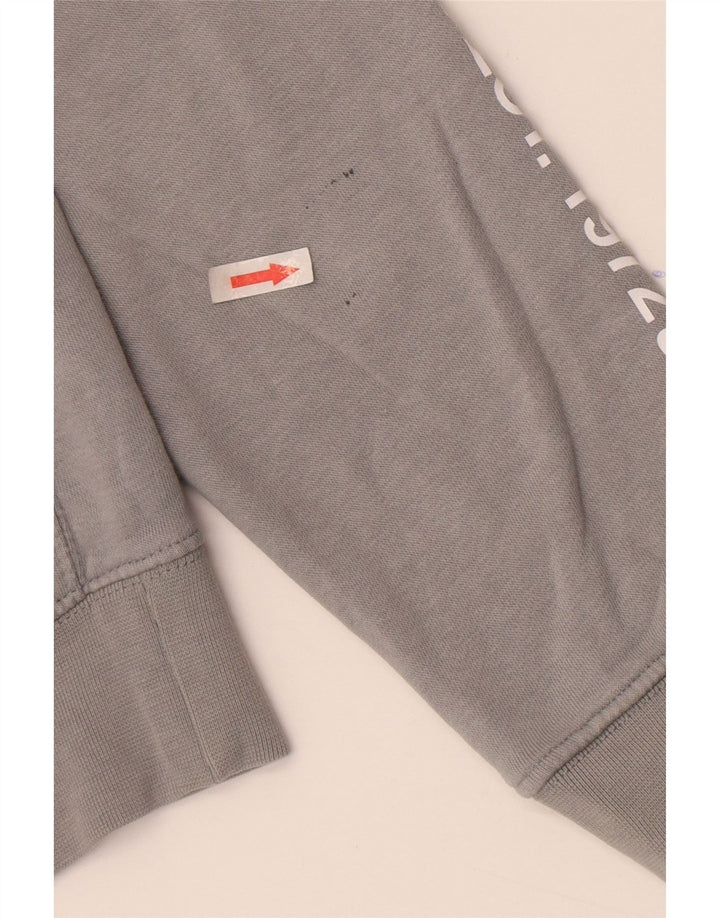 Nike Herren-Kapuzenpullover mit Grafik, Größe S, graue Baumwolle