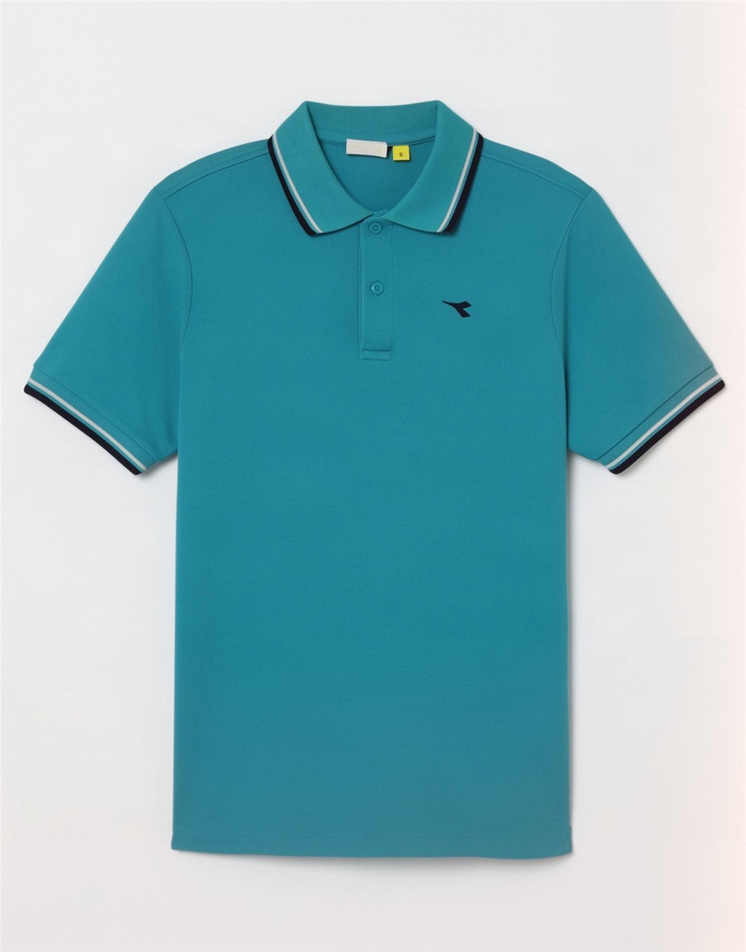 Diadora Herren Poloshirt Small Türkis gestreift