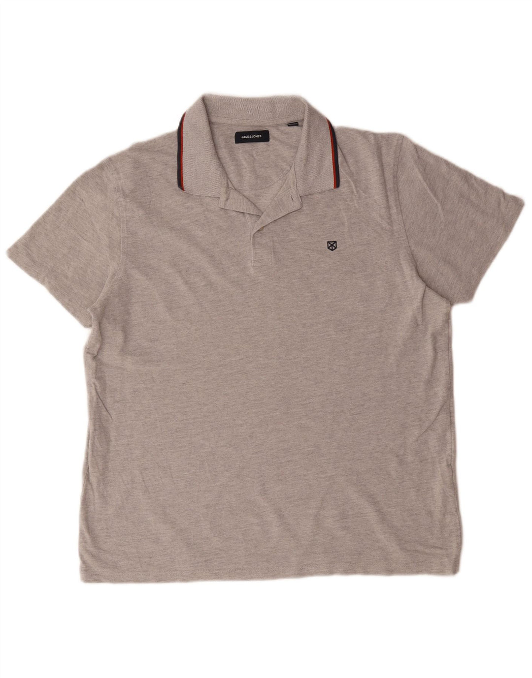 Jack & Jones Herren Poloshirt 2XL Grau Baumwolle
