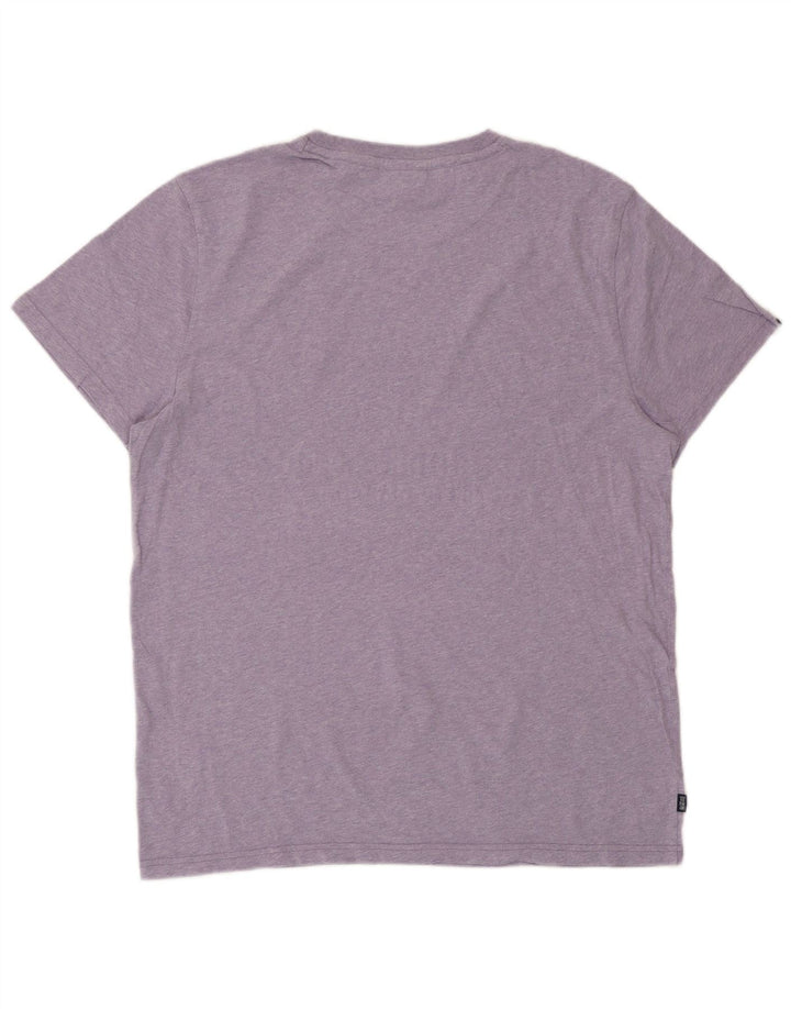 SUPERDRY Herren T-Shirt Top 2XL Lila Baumwolle