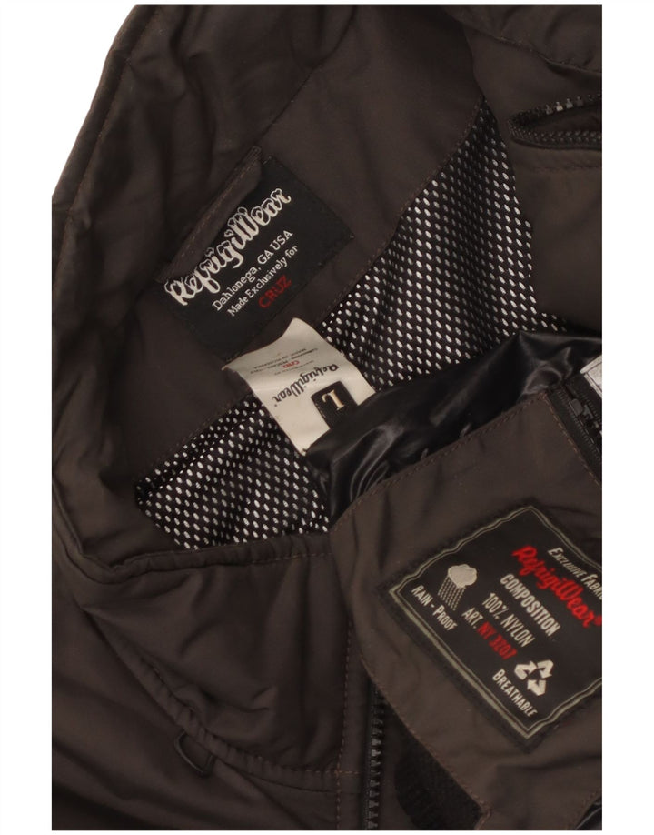 Refrigiwear Herren Liner Bomberjacke UK 40 Großes braunes Nylon