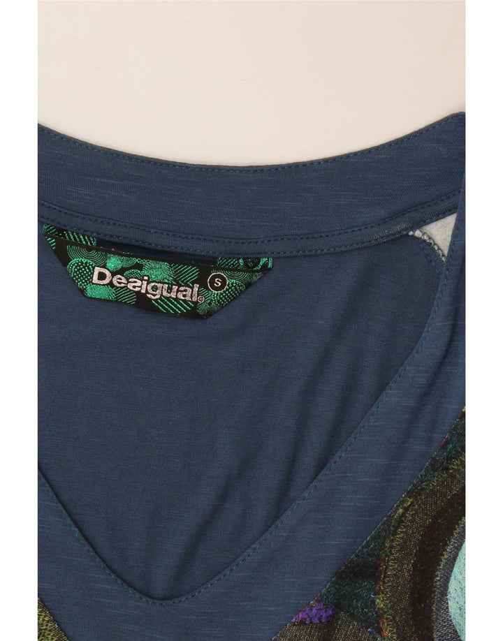 Desigual Damen Etuikleid UK 10 Small Mehrfarbig Geometrisch