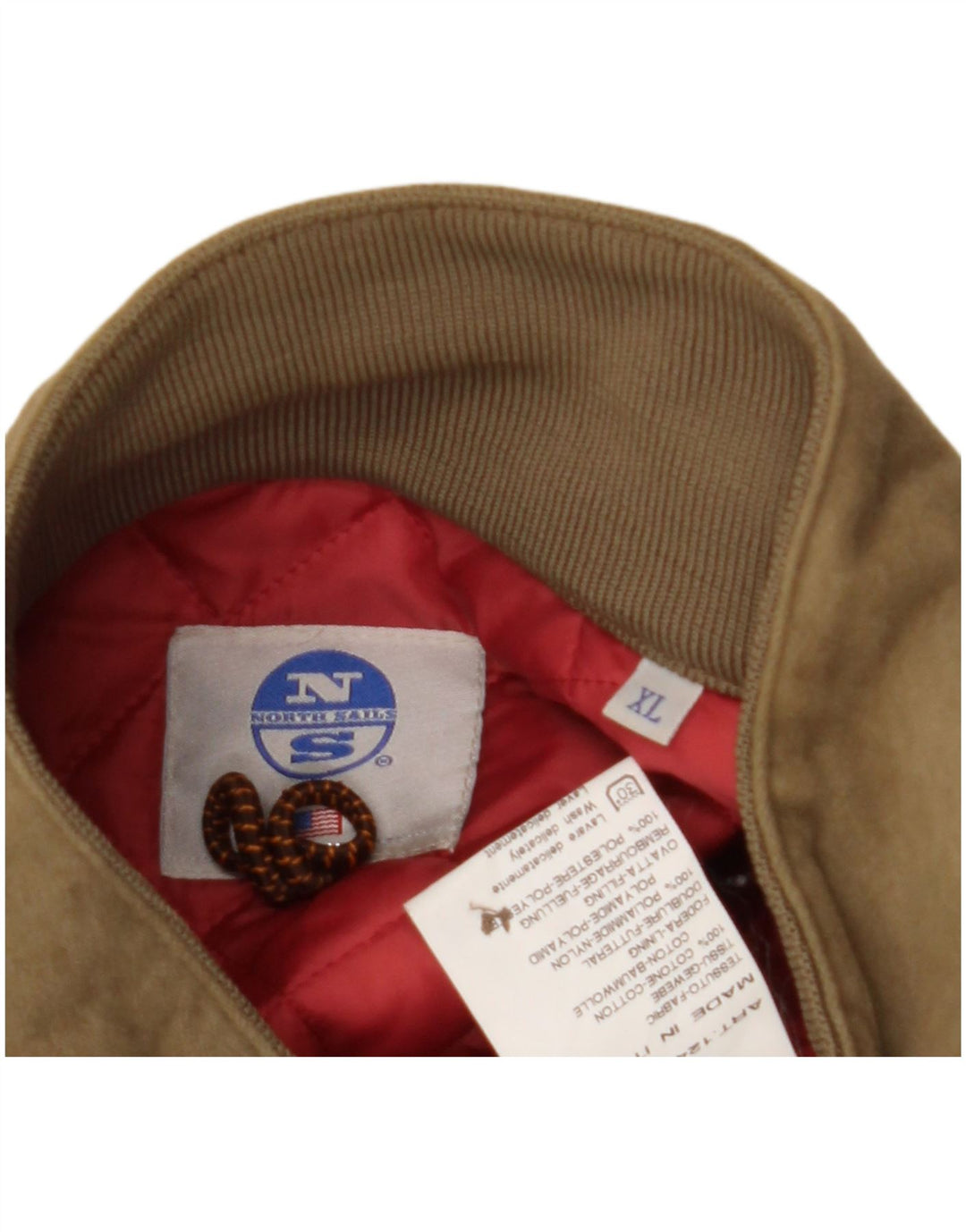 North Sails Herren Bomberjacke UK 42 XL Braune Baumwolle