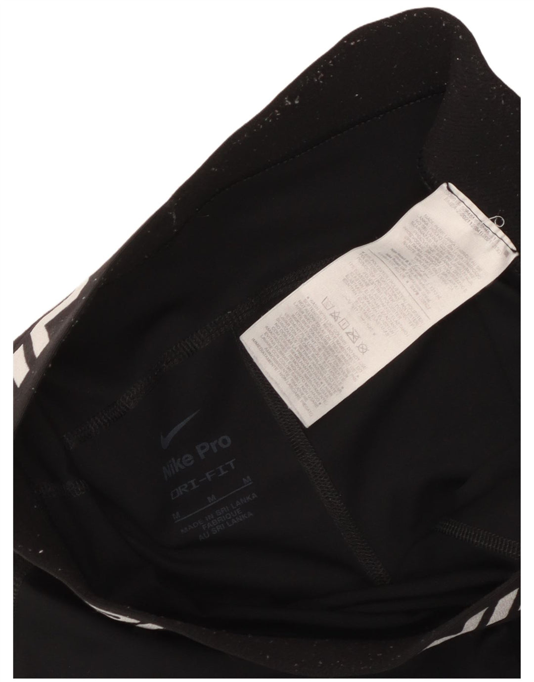 Nike Damen Dri Fit Graphic Sport Shorts UK 12 Medium Schwarz Polyester