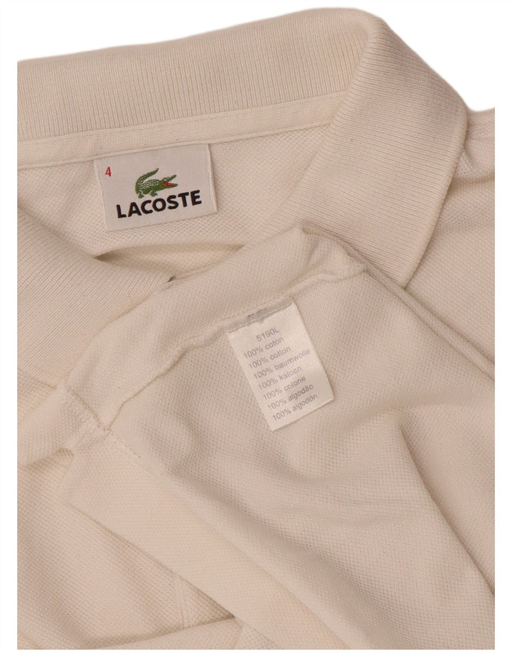 LACOSTE Herren-Poloshirt, Größe 4, mittelweiße Baumwolle