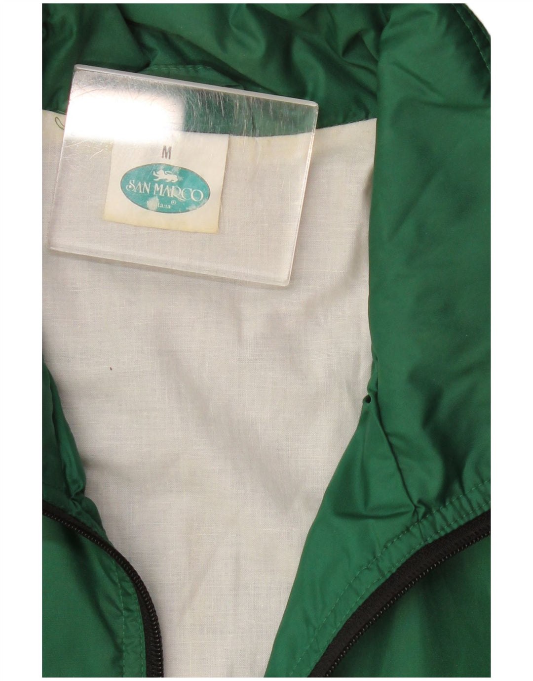 San Marco Herren-Trainingsanzug mit Kapuze, Jacke, Mittelgrün, Farbblock