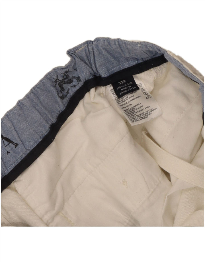 Nautica Herren-Cargo-Shorts W34, große weiße Baumwolle