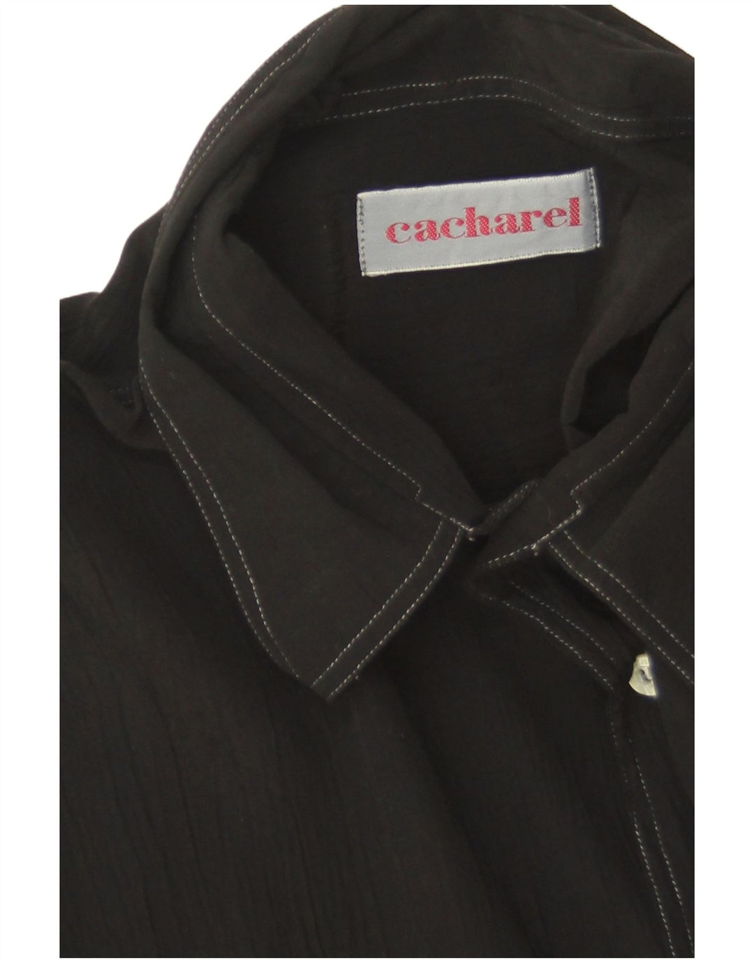 Cacharel Herren Tall Kurzarmhemd XL Schwarz