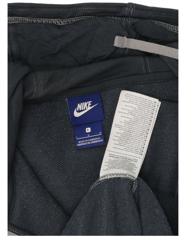 Nike Herren-Kapuzenpullover mit Reißverschluss, groß, marineblaue Baumwolle
