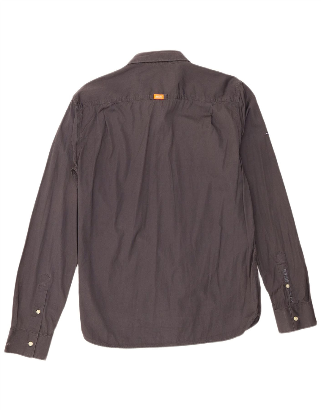 Superdry Herren-Hemd, groß, graue Baumwolle