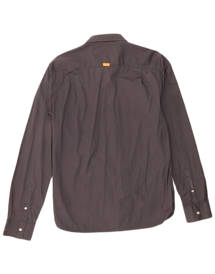 Superdry Herren-Hemd, groß, graue Baumwolle