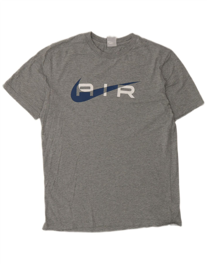 Nike Herren-T-Shirt mit Grafik, mittelgraue Baumwolle