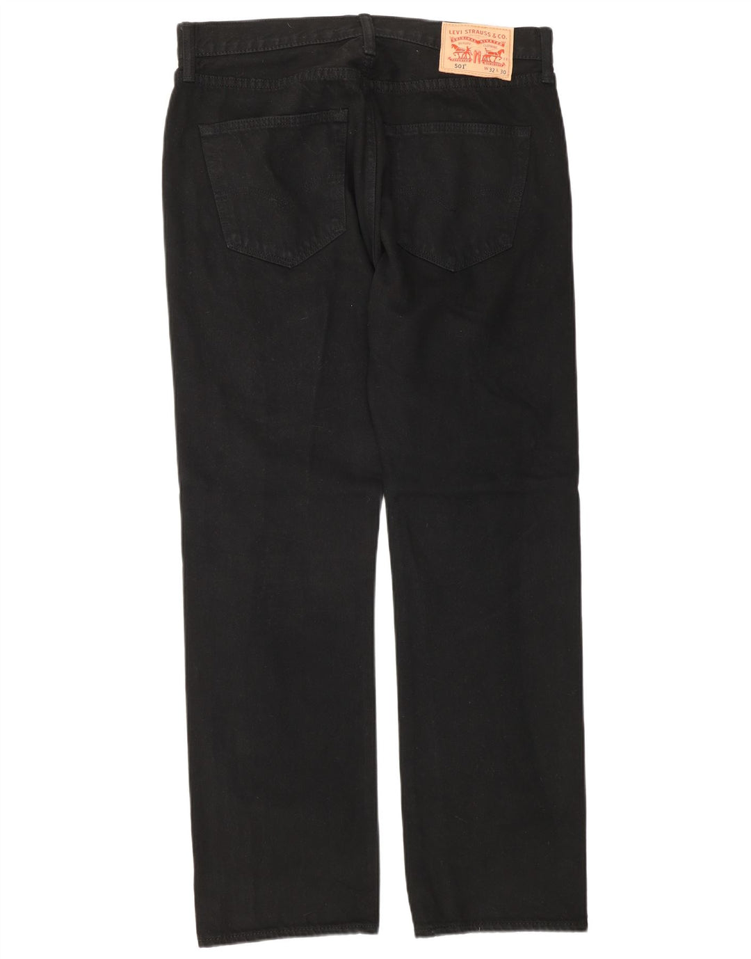 Levi's Herren 501 Straight Jeans W32 L30 schwarze Baumwolle