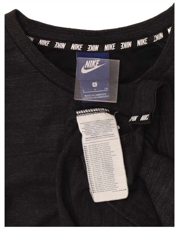 Nike Herren-T-Shirt, klein, graue Nadelstreifen-Baumwolle