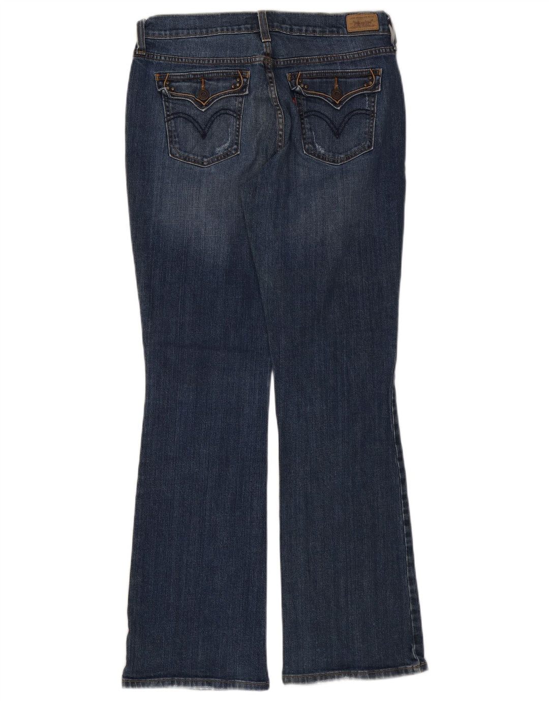 LEVI'S Damen 515 Bootcut Jeans US 10 Large W32 L31 Blaue Baumwolle