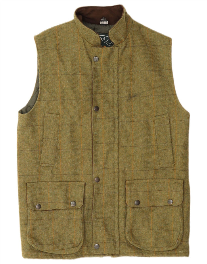 Rydale Herren Utility Gilet UK 34 XS Khaki Check Wolle