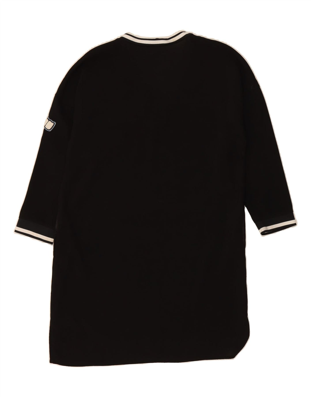ZARA Womens 3/4 Sleeve Jumper Dress UK 14 Medium Black Polyester Vintage Zara and Second-Hand Zara from Messina Hembry 