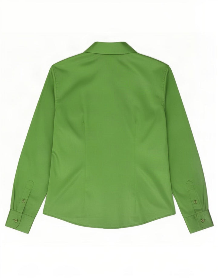 Benetton Damen Hemdbluse IT 42 Mittelgrünes Polyester