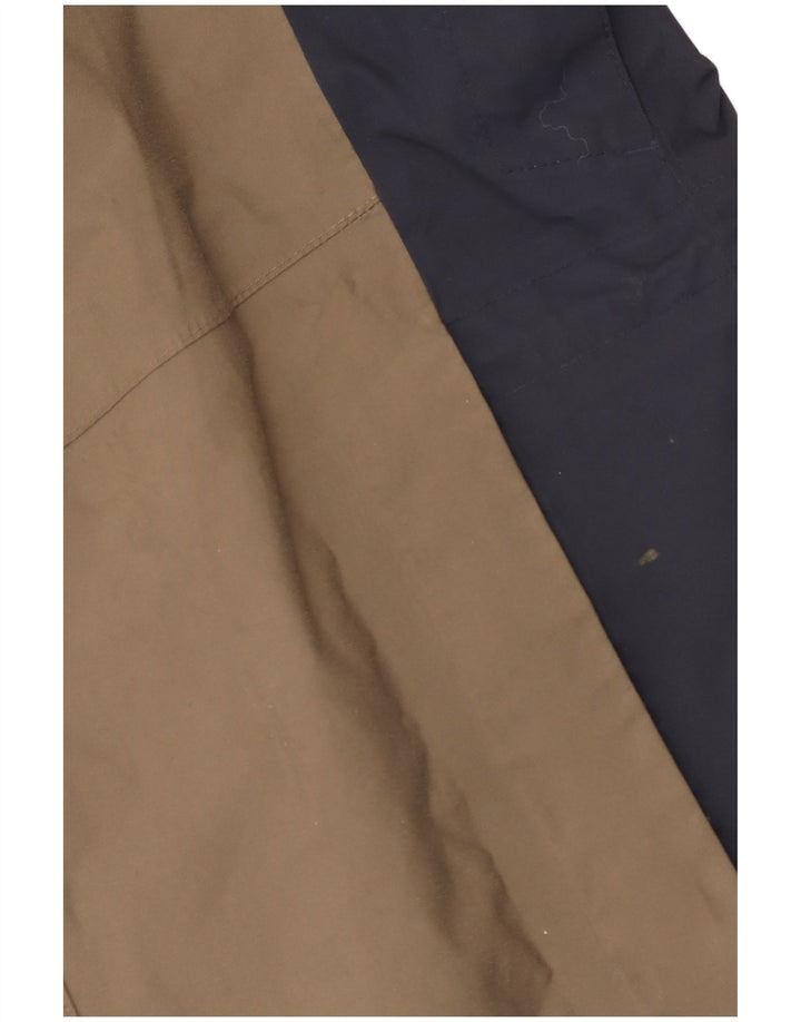 Jack Wolfskin Herren-Regenjacke mit Kapuze, UK 36/38, Mittelbeige, Farbblock