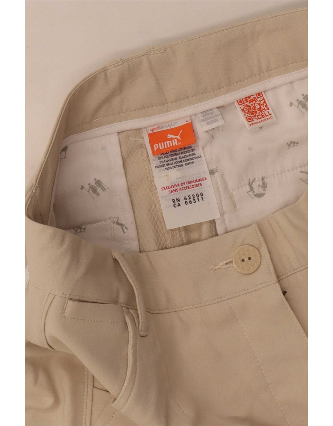 Puma Damen Caprihose W28 L20 Beige Polyester