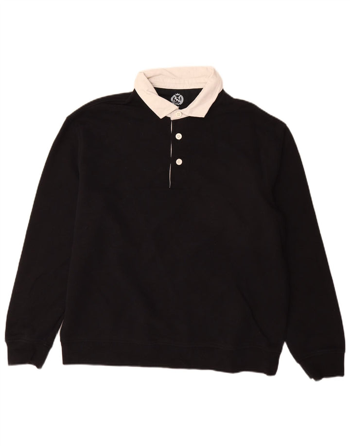Marks & Spencer Herren-Sweatshirt mit entspannter Passform, groß, Schwarz, Farbblock