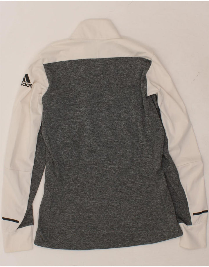 ADIDAS Womens Tracksuit Top Jacket UK 8 Small White Colourblock Polyester Vintage Adidas and Second-Hand Adidas from Messina Hembry 
