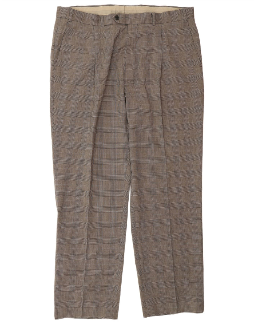 Marks & Spencer Herren-Anzughose mit maßgeschneiderter Passform, W38, L31, Schwarz mit Hahnentrittmuster