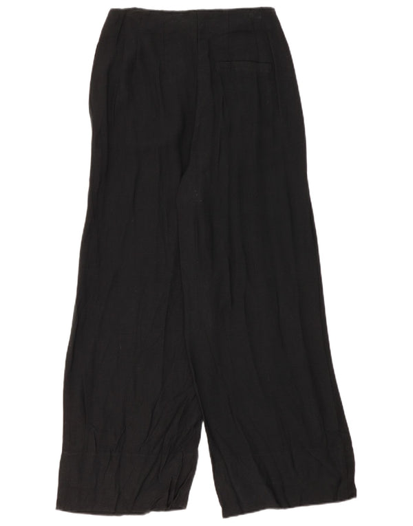 Topshop Damen-Chinohose mit weitem Bein, UK 8, Größe S, W28, L27, Schwarz