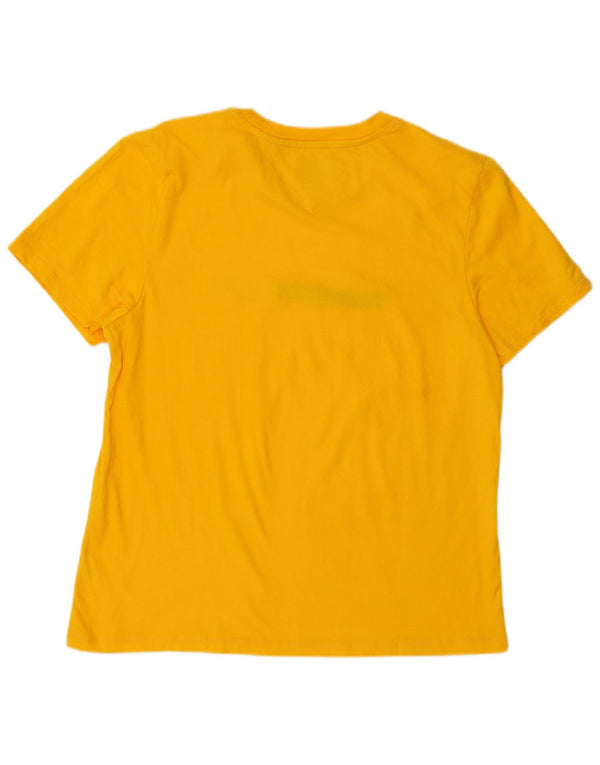 Tommy Hilfiger Womens Graphic T-Shirt Top UK 18 XL Yellow