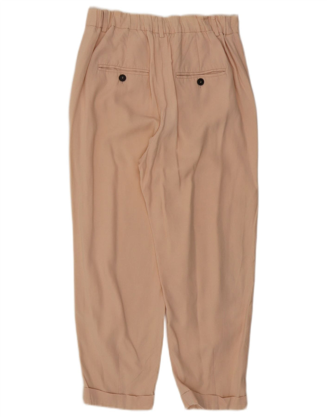 Zara Damen Capri-Hose mit Pegged, Größe S, W26, L22, Beige