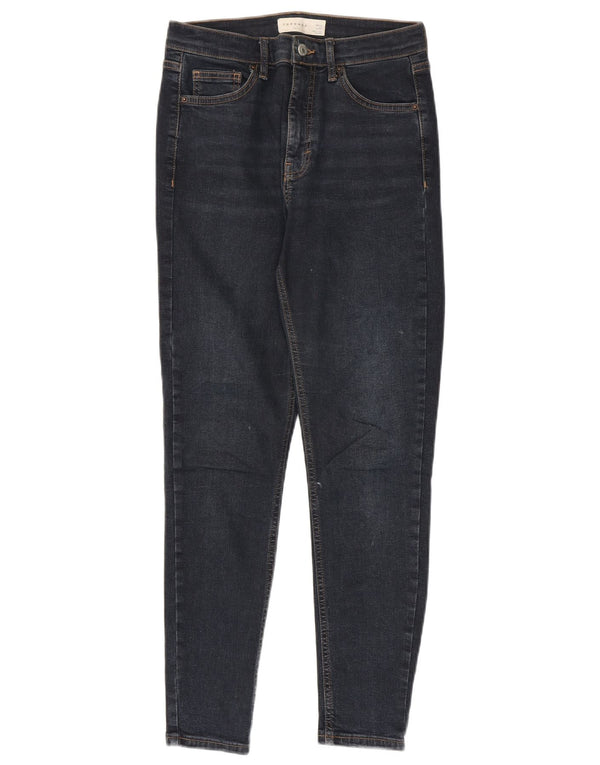 Topshop Damen Jamie Skinny Jeans W28 L28 Marineblau Baumwolle