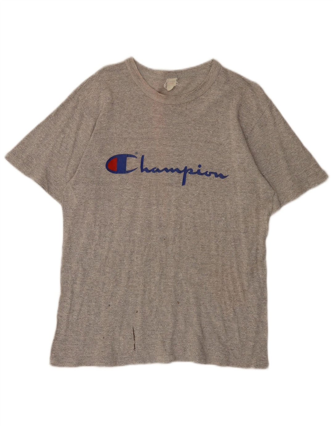 Champion Herren-T-Shirt mit Grafik, mittelgraue Baumwolle