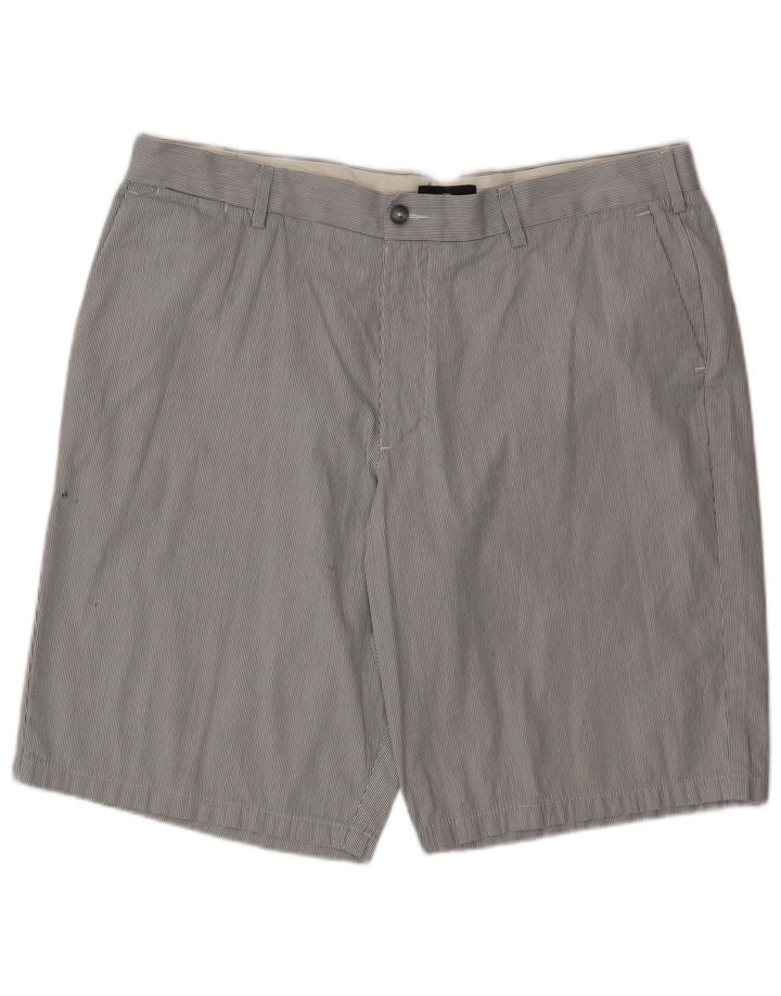 Marks & Spencer Herren-Chinoshorts W40 XL grau gestreift aus Baumwolle
