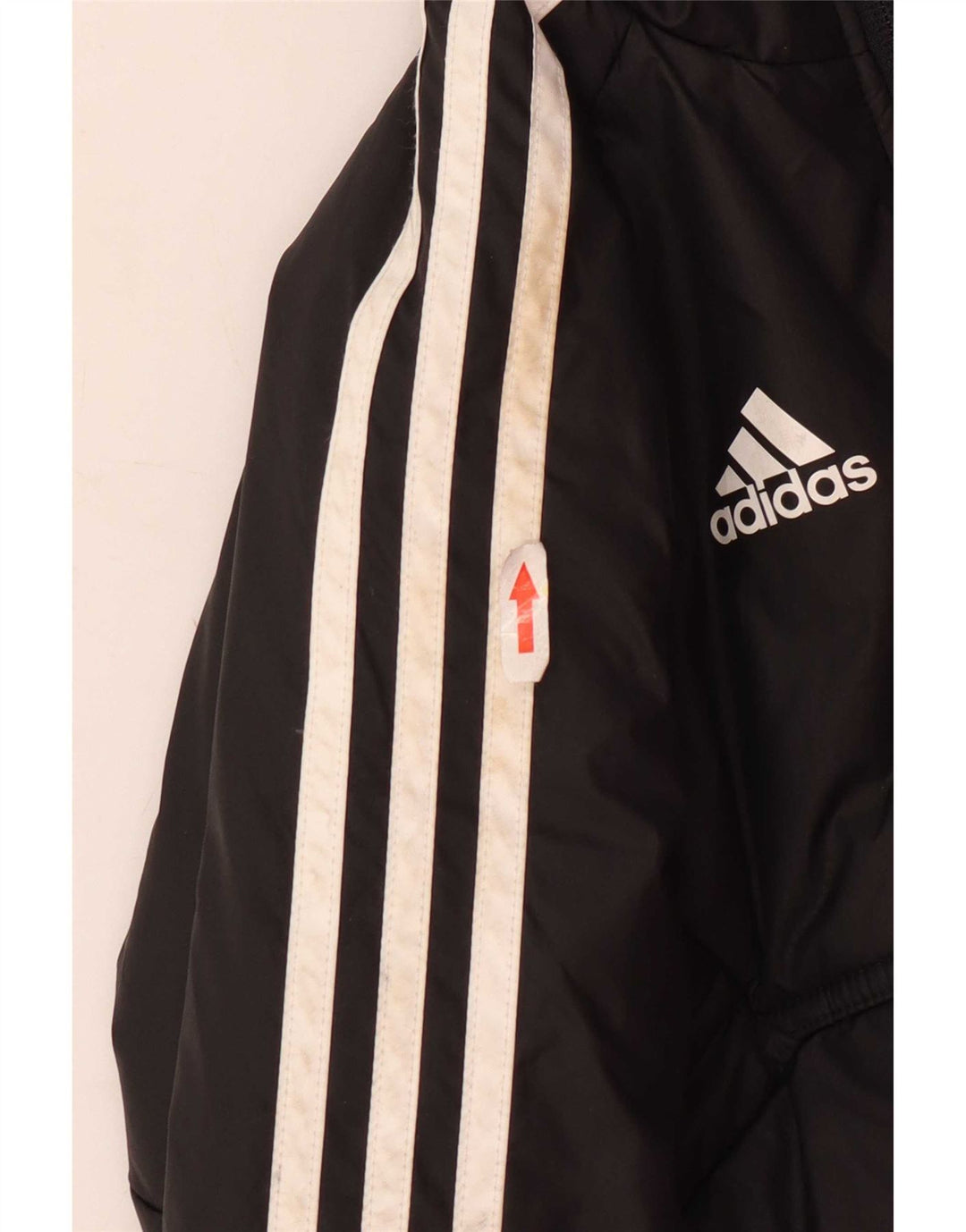 Adidas Jungen gepolsterte Jacke mit grafischer Kapuze, 9–10 Jahre, schwarzes Polyester