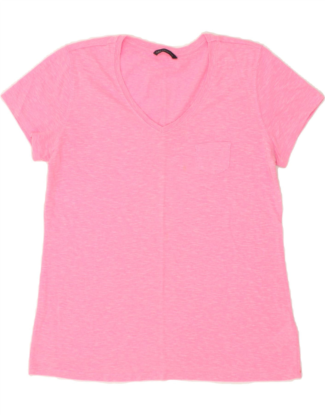 MARKS & SPENCER Womens T-Shirt Top UK 12 Medium  Pink Cotton Vintage Marks & Spencer and Second-Hand Marks & Spencer from Messina Hembry 