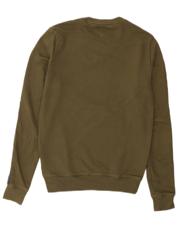 Tommy Hilfiger Herren-Sweatshirt mit Grafik, Größe S, Khaki, Baumwolle