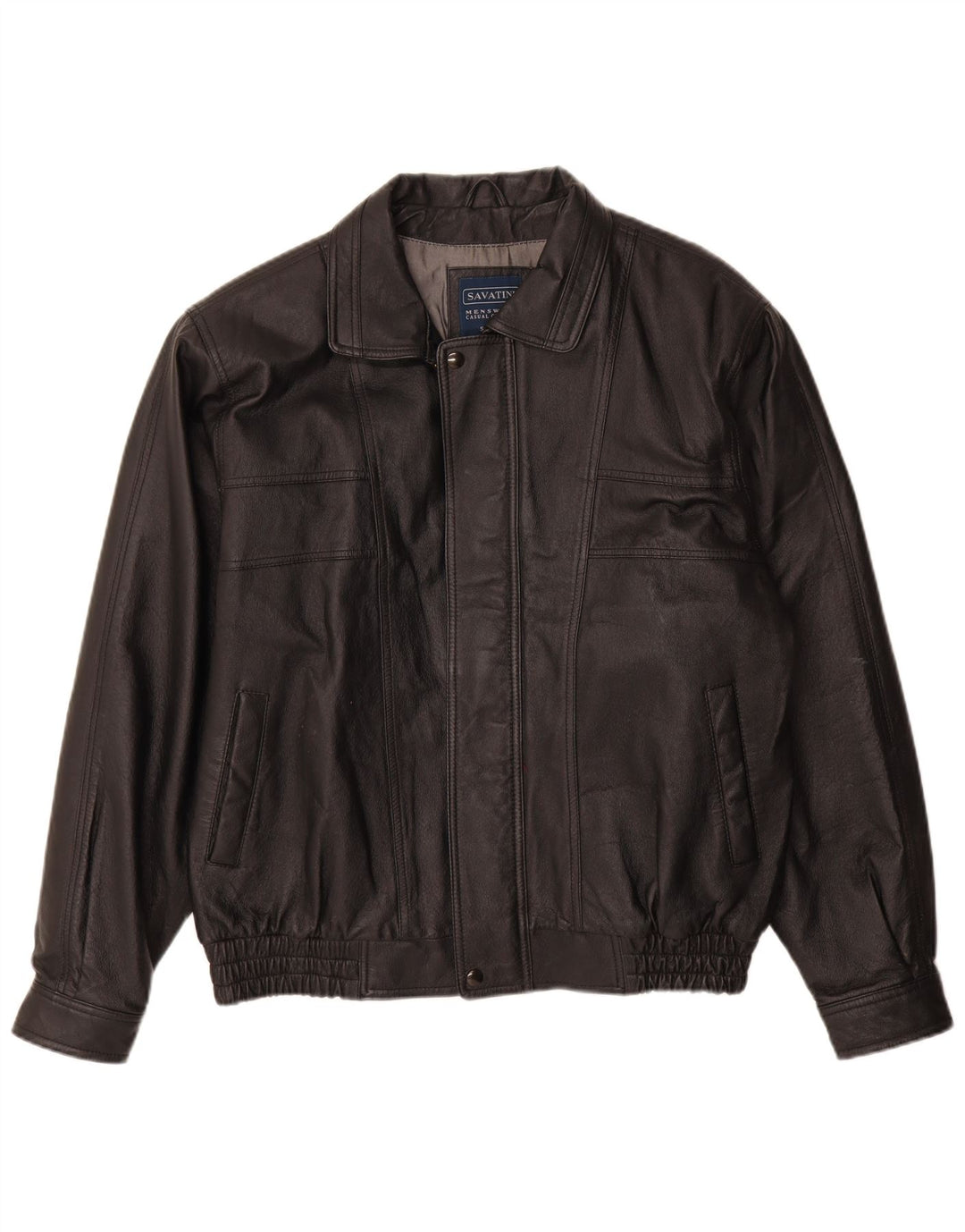 Vintage Herren Lederjacke UK 40 Großes schwarzes Leder