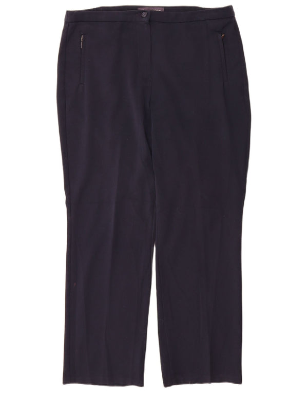 Gerade Freizeithose für Damen von Marks & Spencer, W32, L28, Marineblau, Polyester