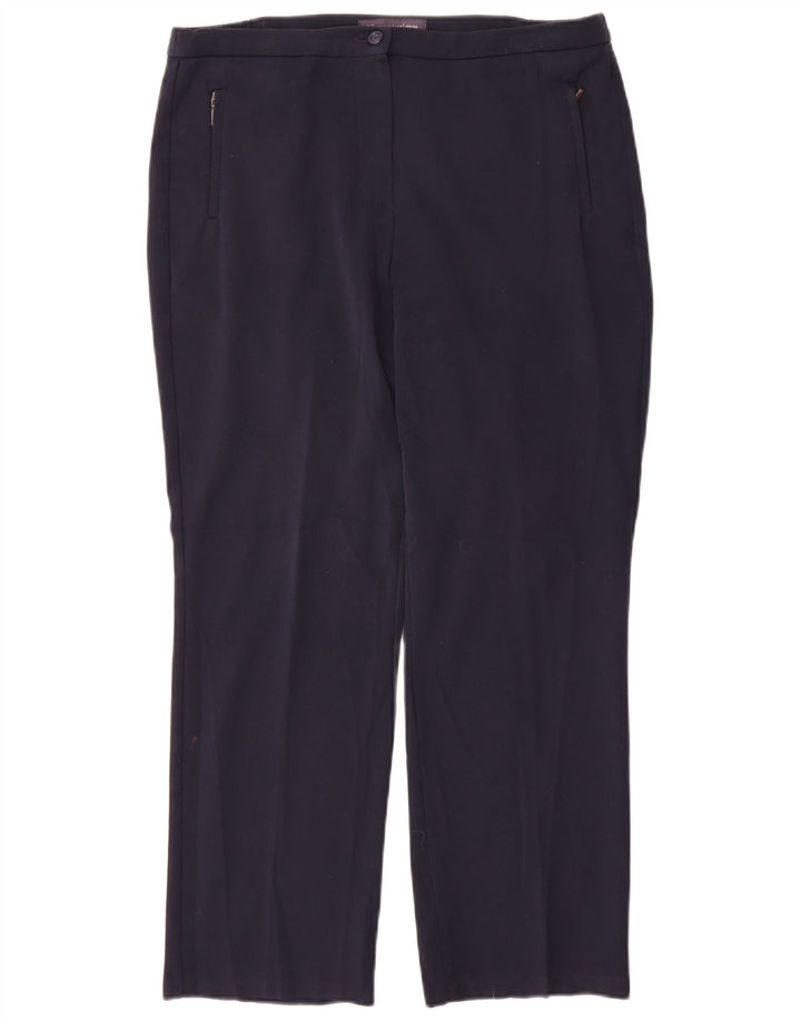 Gerade Freizeithose für Damen von Marks & Spencer, W32, L28, Marineblau, Polyester
