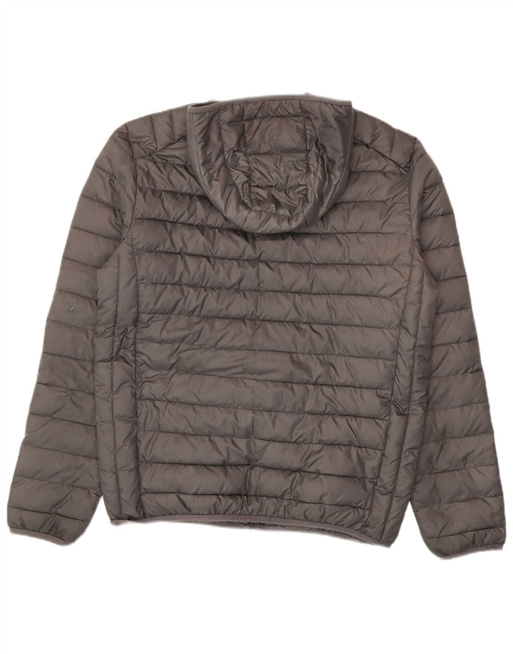 Ellesse Herren-Jacke mit Kapuze, gepolstert, UK 40, Größe L, grau, Polyester