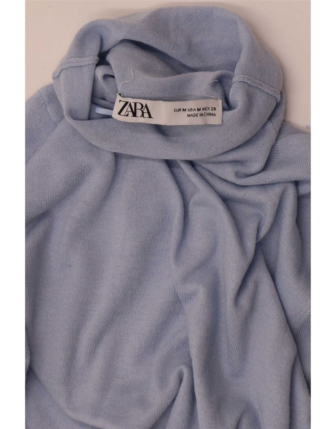 Rollkragenpullover für Damen von Zara, Gr. 12, Mittelblau