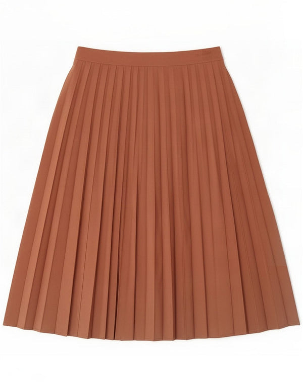 Vintage Womens Pleated Skirt Small W26 Brown